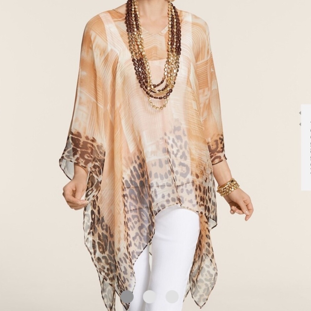 Chico’s Callista Leopard print poncho